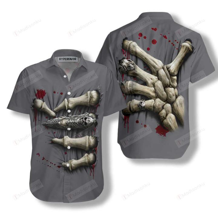 Death Hand Halloween Shirt Hawaiian Shirt