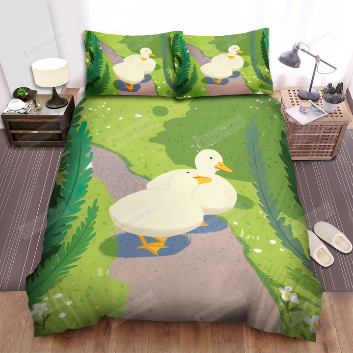 The Farm Animal - The Duck On The Path Bed Sheets Spread Duvet Cover Bedding Sets