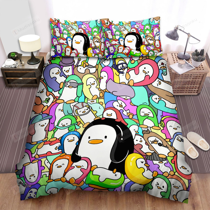 The Wild Animal - The Seamless Penguin Art Bed Sheets Spread Duvet Cover Bedding Sets