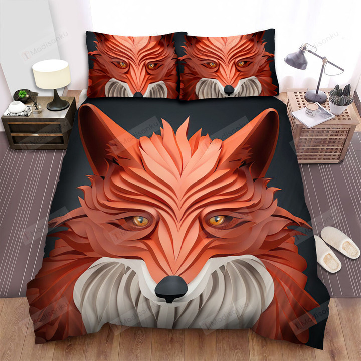 The Wild Animal - The Origami Fox Art Bed Sheets Spread Duvet Cover Bedding Sets