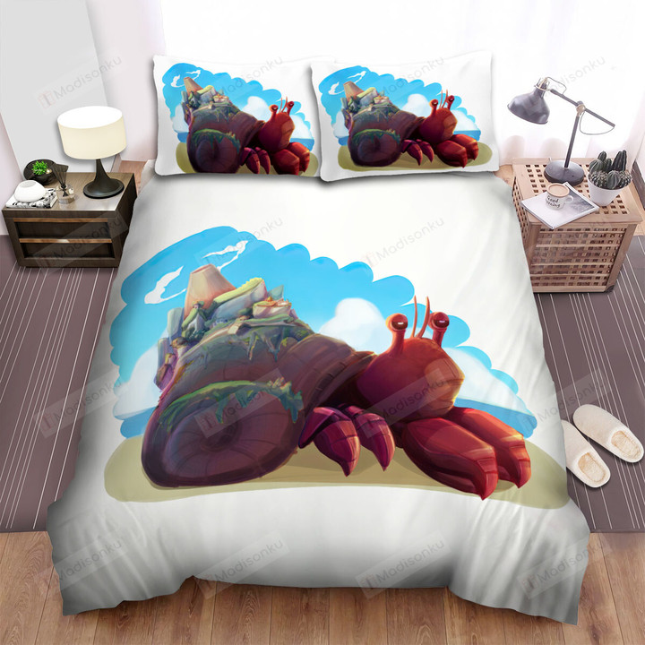 The Wild Animal - The Hermit Crab Crawling On The Sand Bed Sheets Spread Duvet Cover Bedding Sets