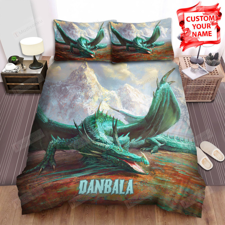 Personalized Mint Dragon Bed Sheets Spread Duvet Cover Bedding Sets