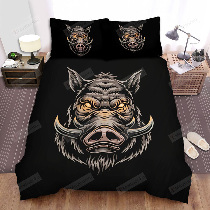 The Wild Boar Portrait Bed Sheets Spread Duvet Cover Bedding Sets