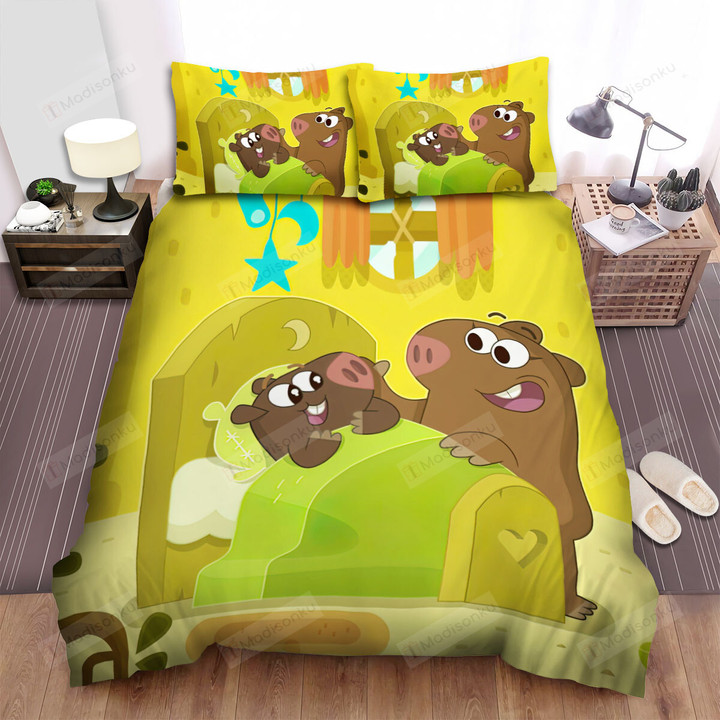 The Wild Animal - The Mole And His Mom Bed Sheets Spread Duvet Cover Bedding Sets