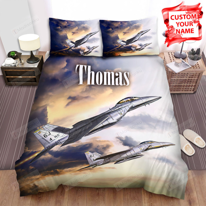 Air Force Art Aircrafts Bed Sheets Spread Comforter Duvet Cover Bedding Sets