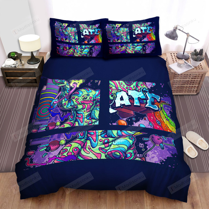 The Wild Animal - The Elephant Comic Style Bed Sheets Spread Duvet Cover Bedding Sets