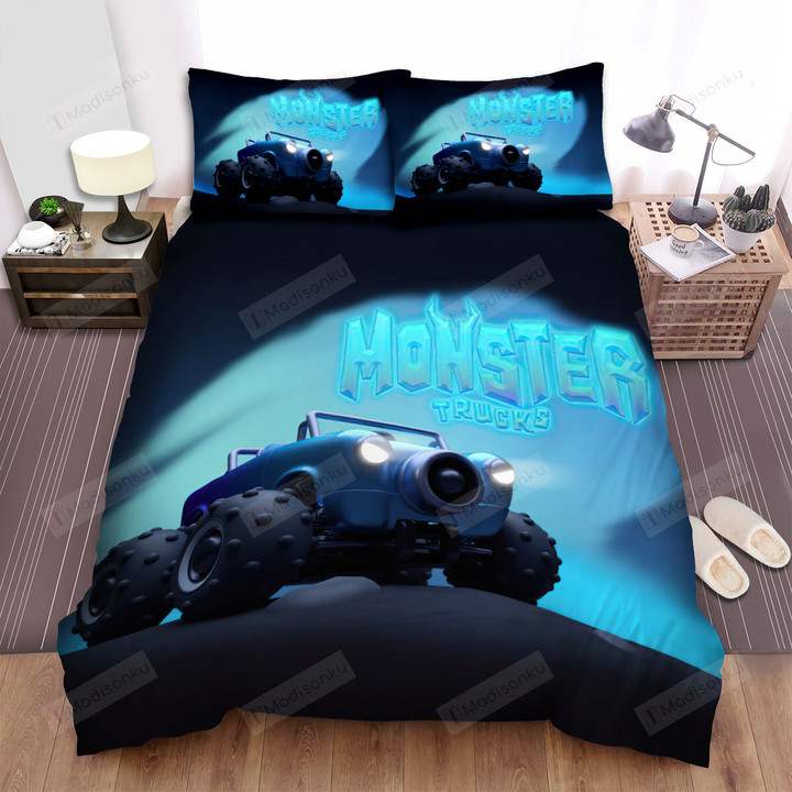 Monster Truck In The Night Illustration Bed Sheets Spread Duvet Cover Bedding Sets