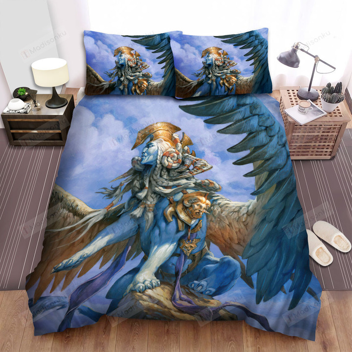 The Blue Skin Sphinx Art Painting Bed Sheets Spread Duvet Cover Bedding Sets