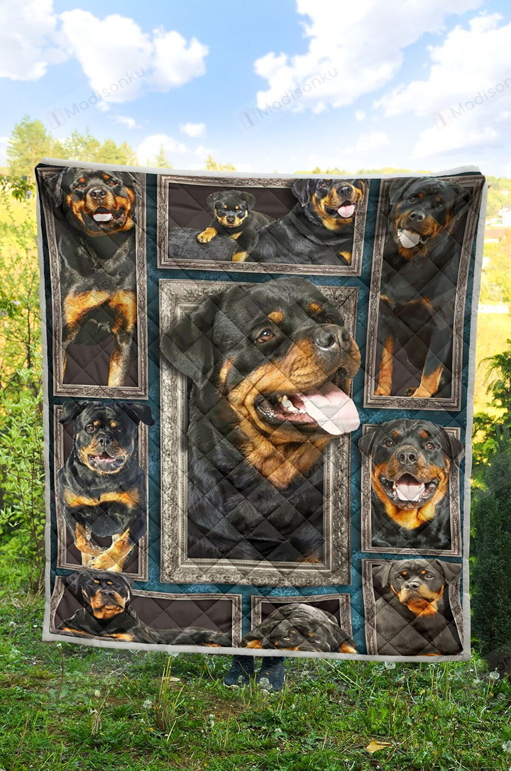 Rottweiler Quilt Blanket Great Gifts For Birthday Christmas Thanksgiving Anniversary