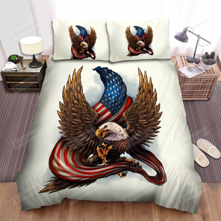 The Wild Animal - The American Bald Eagle Wallpaper Bed Sheets Spread Duvet Cover Bedding Sets