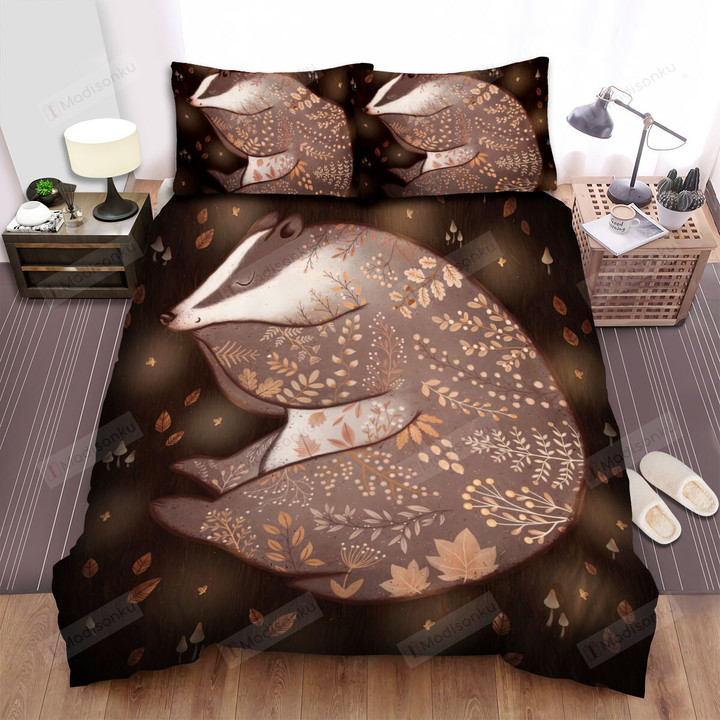 The Wild Animal - The Badger Sleeping Tight Bed Sheets Spread Duvet Cover Bedding Sets