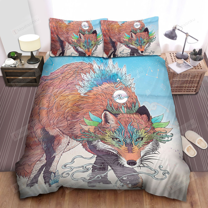 Spirit Firefox Illustration Bed Sheets Spread Comforter Duvet Cover Bedding Sets