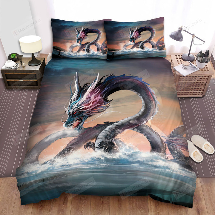 The Mythical Creature - The Oriental Dragon From The Sea Bed Sheets Spread Duvet Cover Bedding Sets
