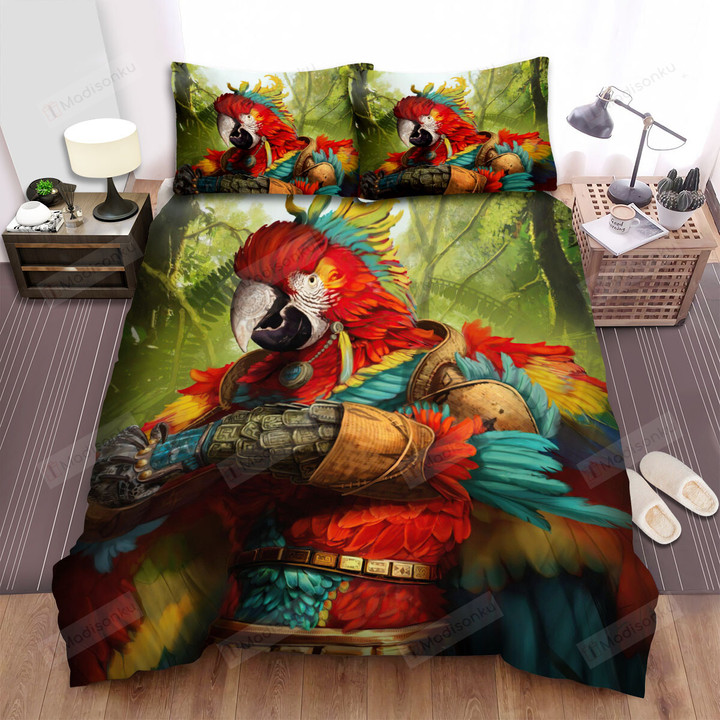 The Wild Animal - The Warrior Parrot Bed Sheets Spread Duvet Cover Bedding Sets