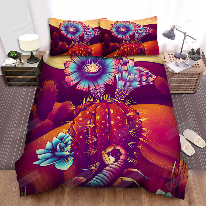 The Wild Animal - The Scorpion Beside The Cactus Bed Sheets Spread Duvet Cover Bedding Sets