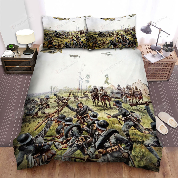 German Empire Soldier In Ww1 - Air Force Covering The Infantry Bed Sheets Spread Duvet Cover Bedding Sets