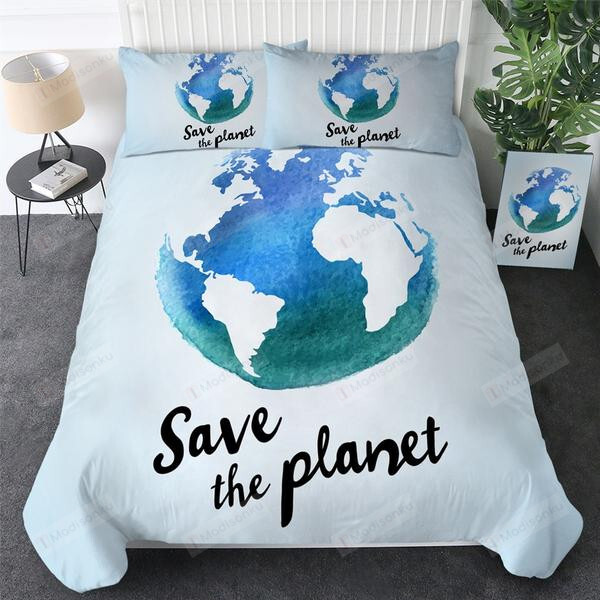 Earth Save The Planet Cotton Bed Sheets Spread Comforter Duvet Cover Bedding Sets