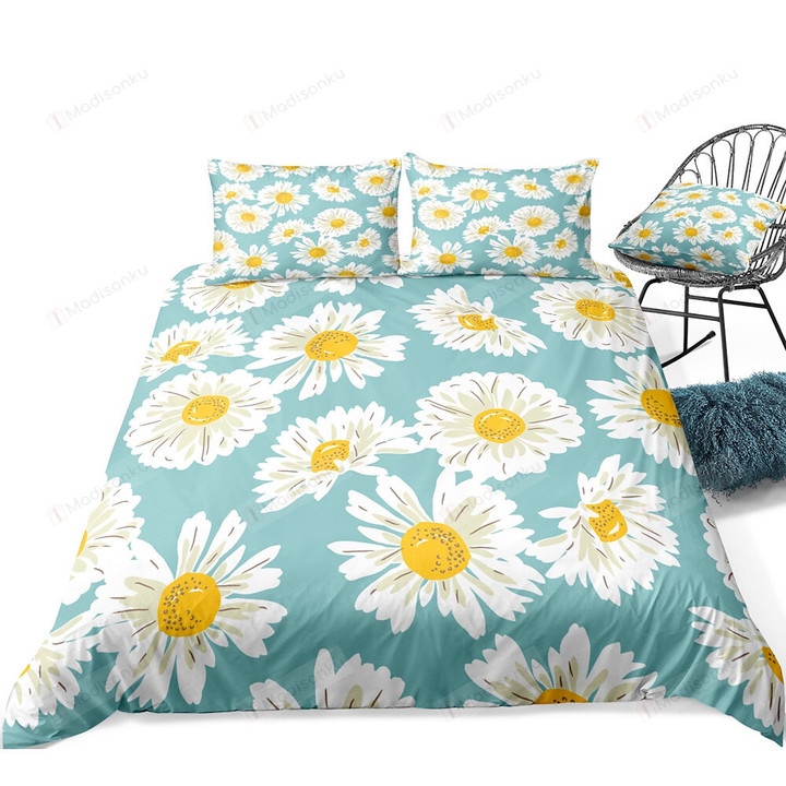 Daisy Bed Sheets Spread Comforter Duvet Cover Bedding Sets
