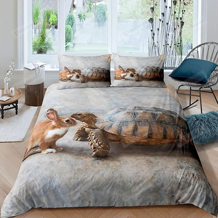 Turtle And Rabbit Bed Sheets Duvet Cover Bedding Sets