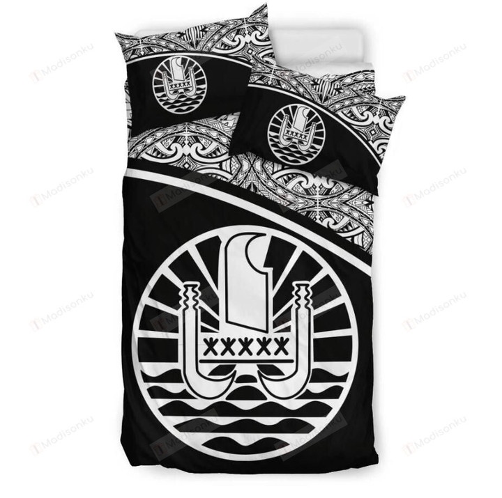 Tahiti Black Curve Cotton Bed Sheets Spread Comforter Duvet Cover Bedding Sets