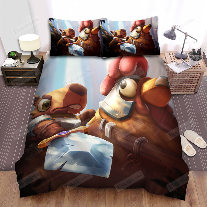 The Wild Animal - The Capybara Riding On The Cock Bed Sheets Spread Duvet Cover Bedding Sets