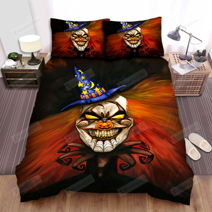 Happy Halloween Clown Bed Sheets Spread Duvet Cover Bedding Sets