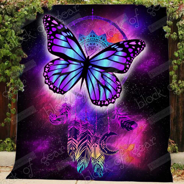 Galaxy Butterfly Dreamcatcher Quilt Blanket Great Customized Blanket Gifts For Birthday Christmas Thanksgiving