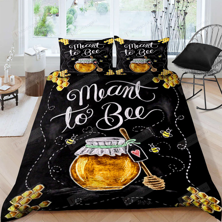 3D Honey Meant To Bee Cotton Bed Sheets Spread Comforter Duvet Cover Bedding Sets