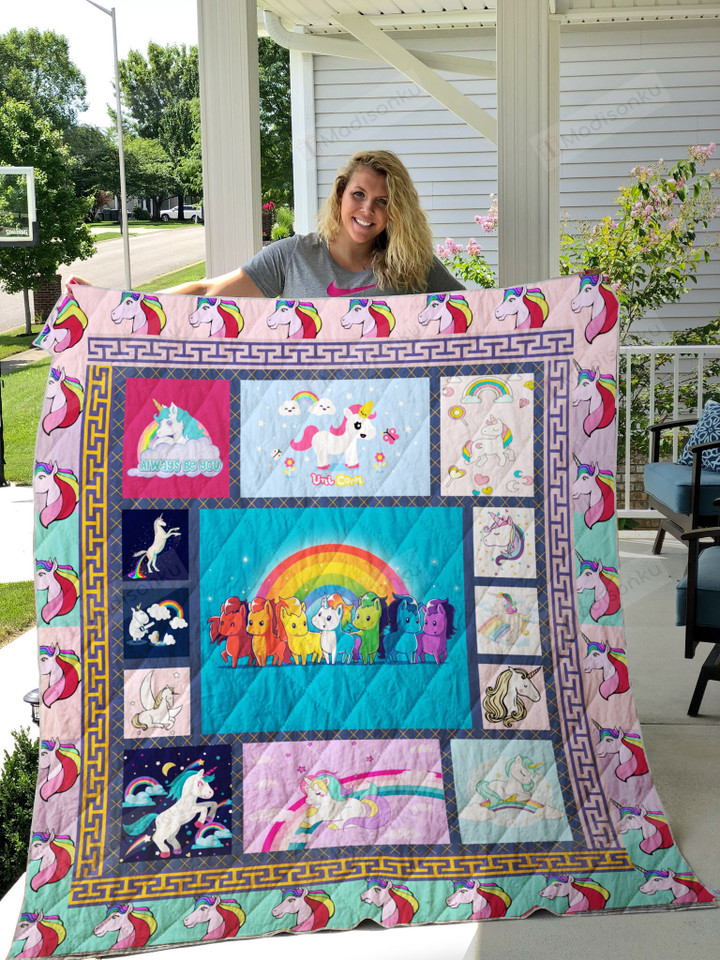Unicorn Always Be You Quilt Blanket Great Customized Gifts For Birthday Christmas Thanksgiving Perfect Gifts For Unicorn Lover