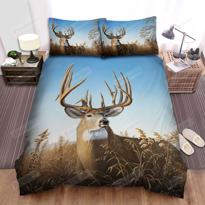 The Deer In The Tall Grass Bed Sheets Spread Duvet Cover Bedding Sets