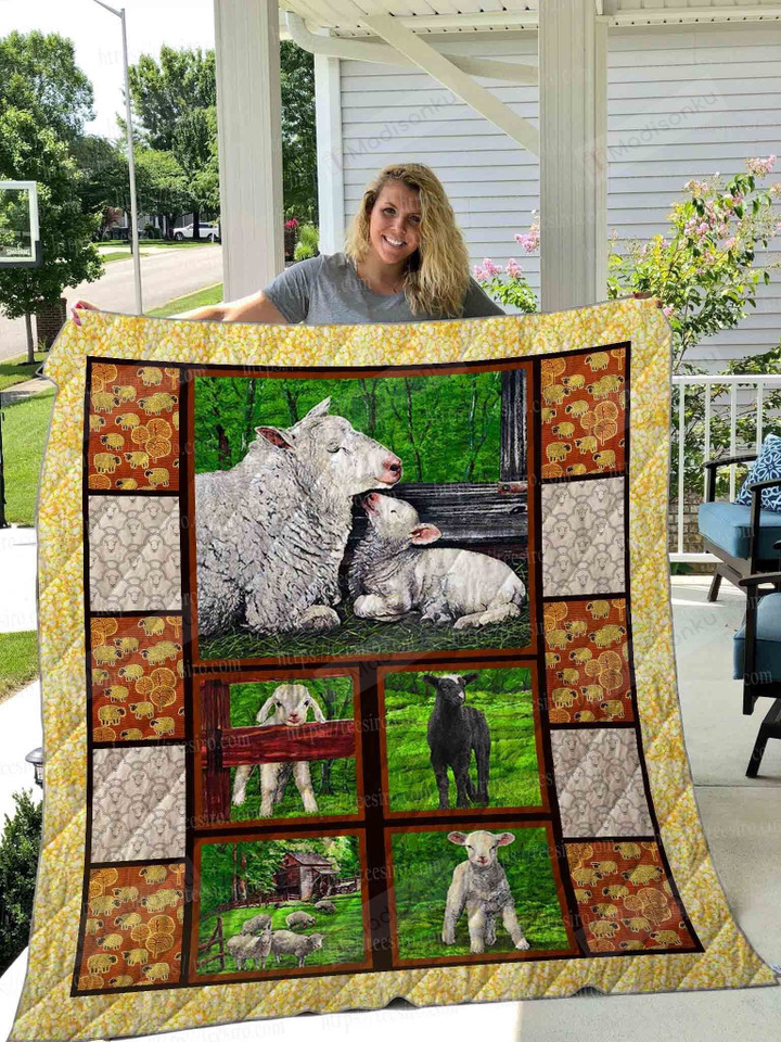 Cut Sheep Little Sheep Quilt Blanket Great Customized Blanket Gifts For Birthday Christmas Thanksgiving Anniversary