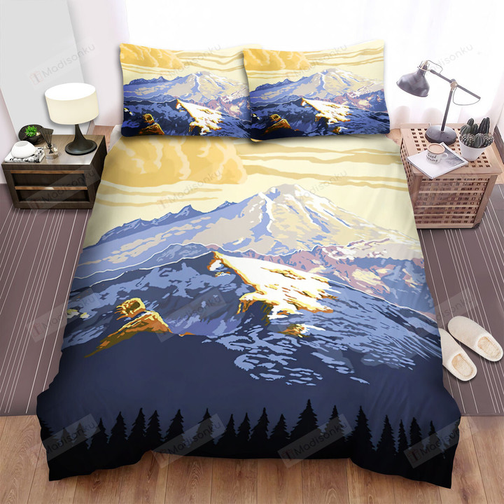Washington Mt Baker Bellingham Bed Sheets Spread Comforter Duvet Cover Bedding Sets