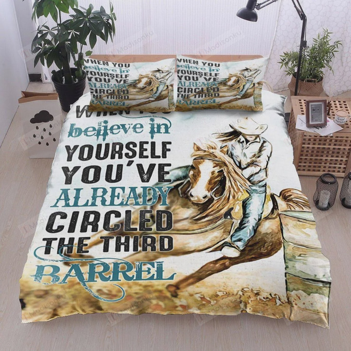 When You Believe In Yourself You've Already Circled The Third Barrel Cotton Bed Sheets Spread Comforter Duvet Cover Bedding Sets