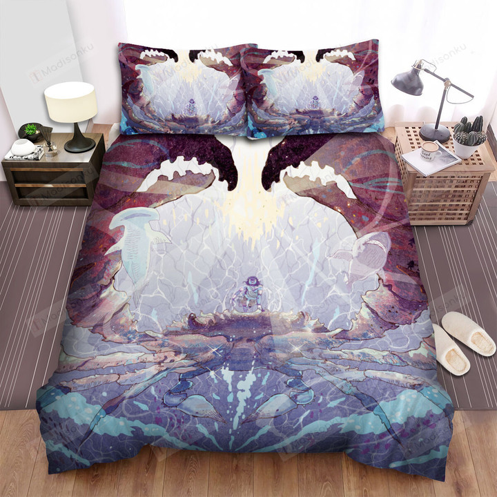 The Wild Creature - Riding On The Giant Crab Bed Sheets Spread Duvet Cover Bedding Sets