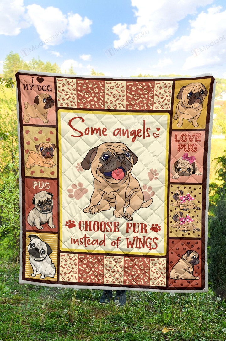 Pug Quilt Blanket Great Gifts For Birthday Christmas Thanksgiving Anniversary