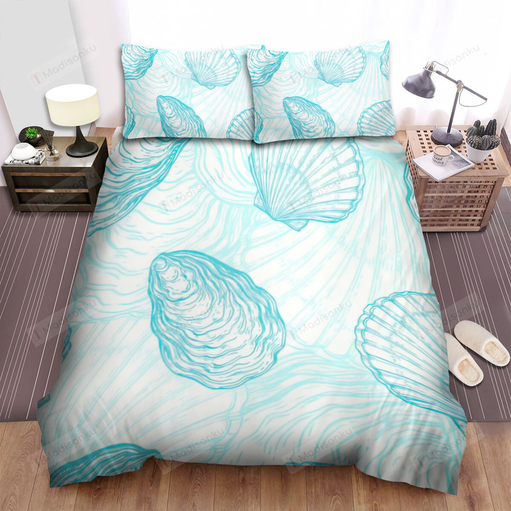 The Wild Animal - The Pearl Clam Pattern Bed Sheets Spread Duvet Cover Bedding Sets