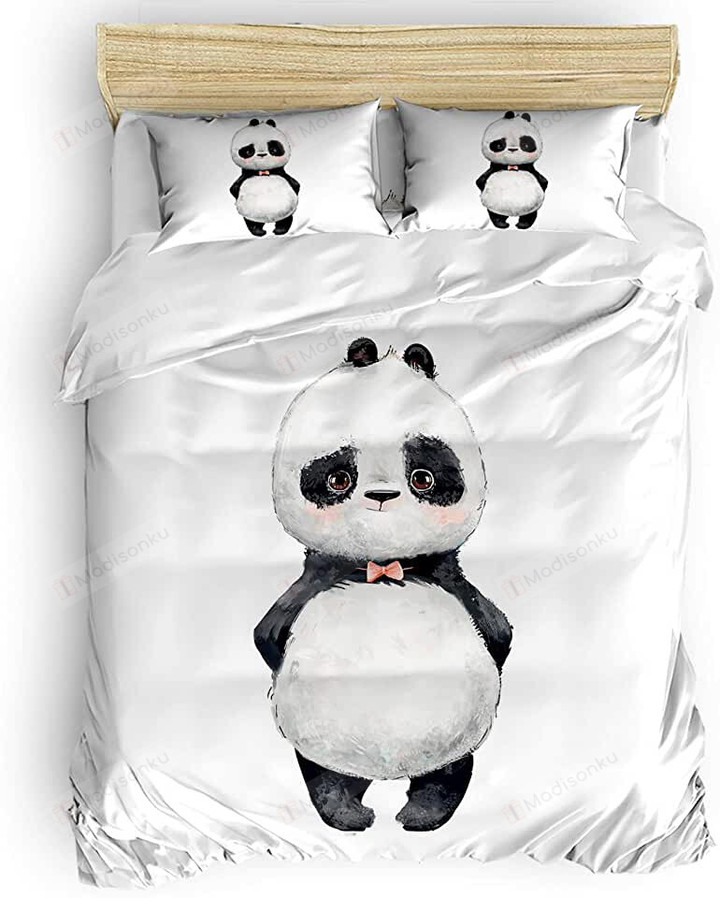 Panda White Bed Sheets Duvet Cover Bedding Sets