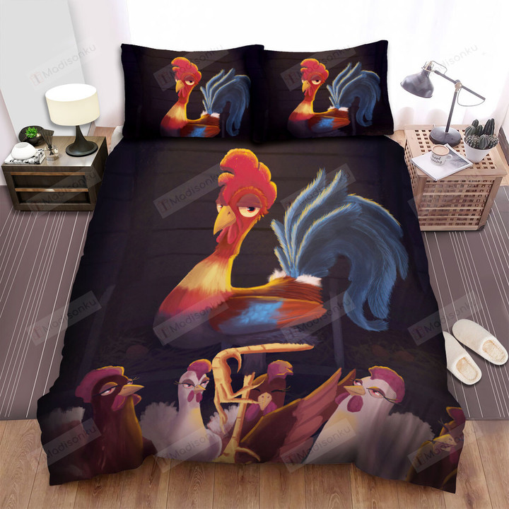 The Rooster Standing On Straws Bed Sheets Spread Duvet Cover Bedding Sets