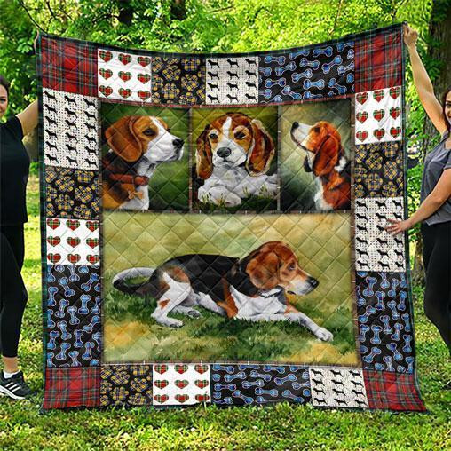 Cute Beagle Pets Dog Quilt Blanket Great Customized Blanket Gifts For Birthday Christmas Thanksgiving