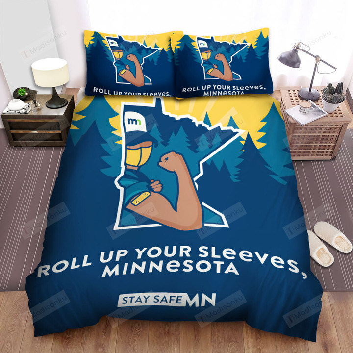 Minnesota Roll Up Your Sleeves Bed Sheets Spread Comforter Duvet Cover Bedding Sets
