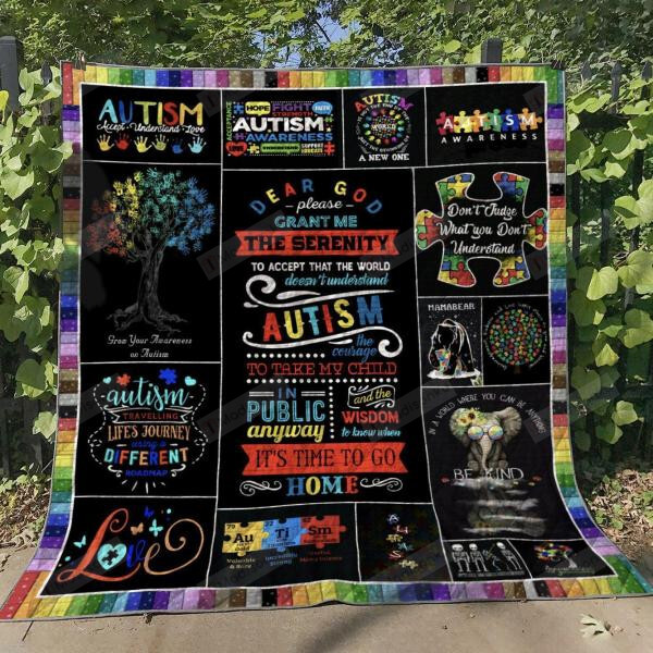 Autism Don't Judge What You Don't Understand Quilt Blanket Great Customized Blanket Gifts For Birthday Christmas Thanksgiving