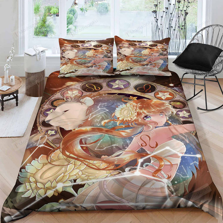 Leo Cotton Bed Sheets Spread Comforter Duvet Cover Bedding Sets