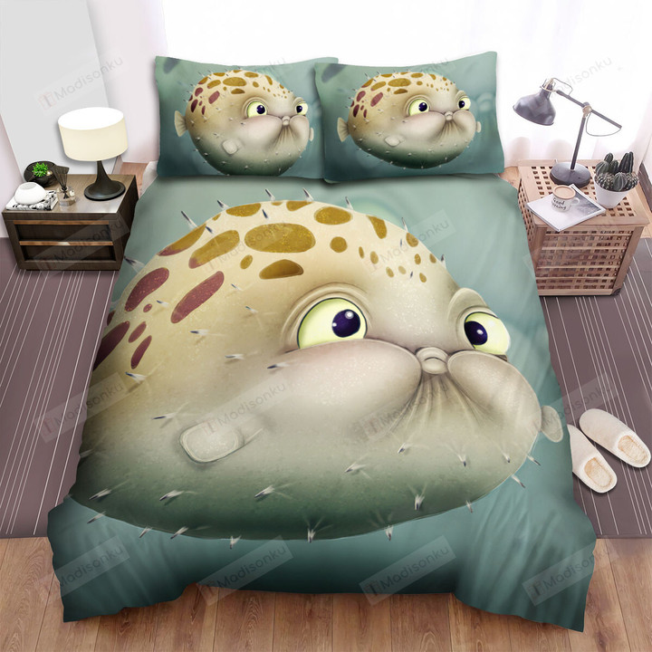 The Wild Animal - The Fatty Pufferfish Art Bed Sheets Spread Duvet Cover Bedding Sets