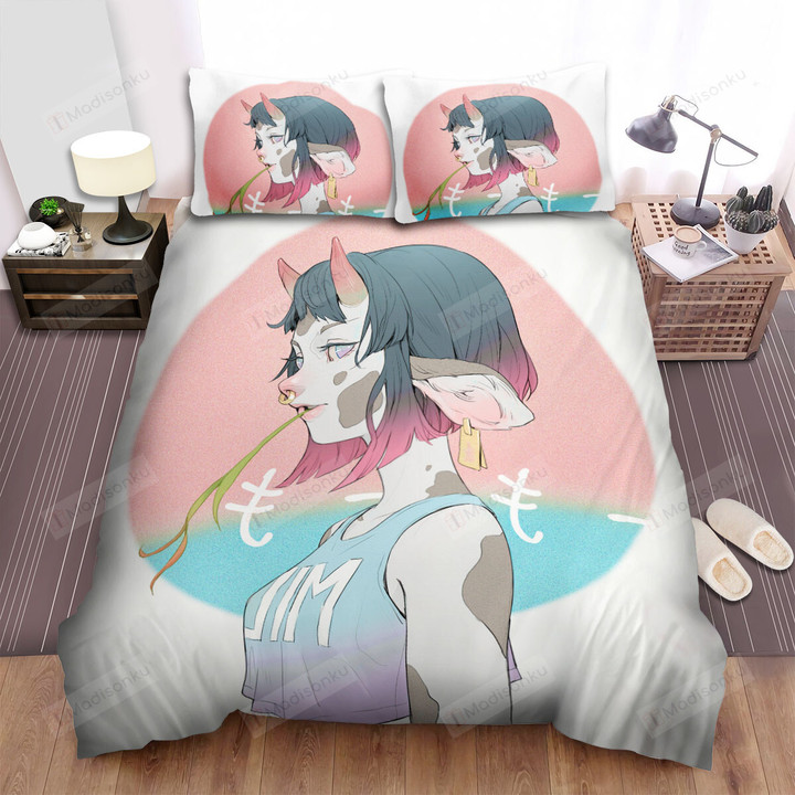 The Cow Girl Artwork Bed Sheets Spread Duvet Cover Bedding Sets