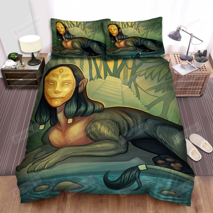 Deathmask Sphinx Portrait Artwork Bed Sheets Spread Duvet Cover Bedding Sets