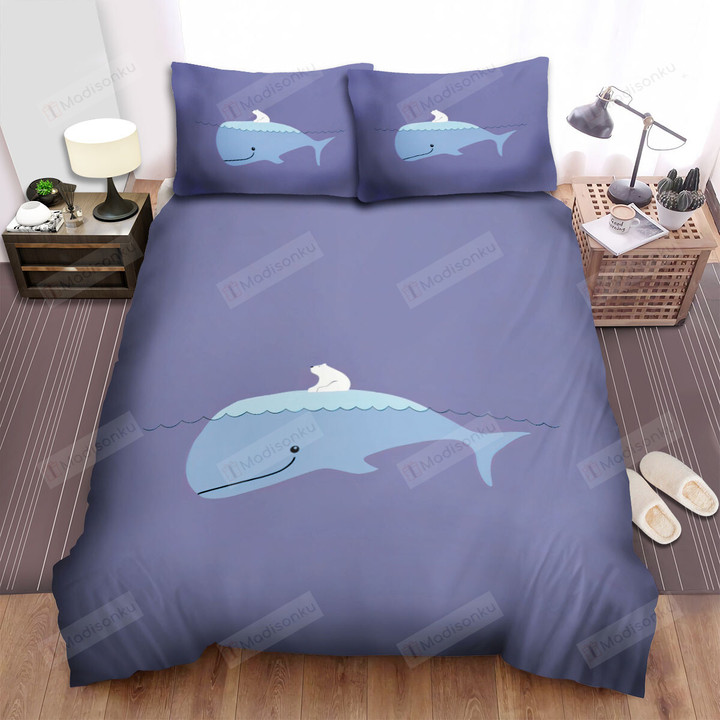 The Wild Animal - The Polar Bear And The Whale Bed Sheets Spread Duvet Cover Bedding Sets