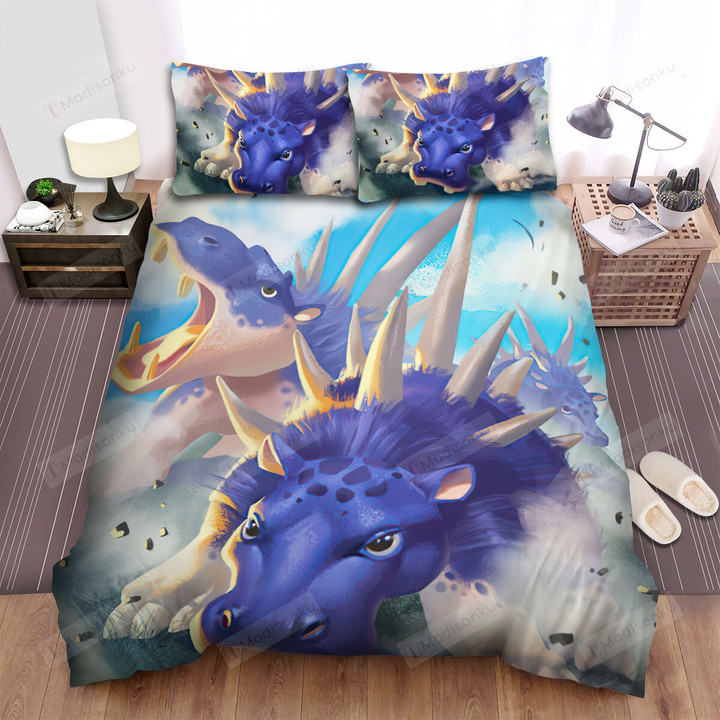 The Wild Animal - The Blue Hippo Monster Art Bed Sheets Spread Duvet Cover Bedding Sets