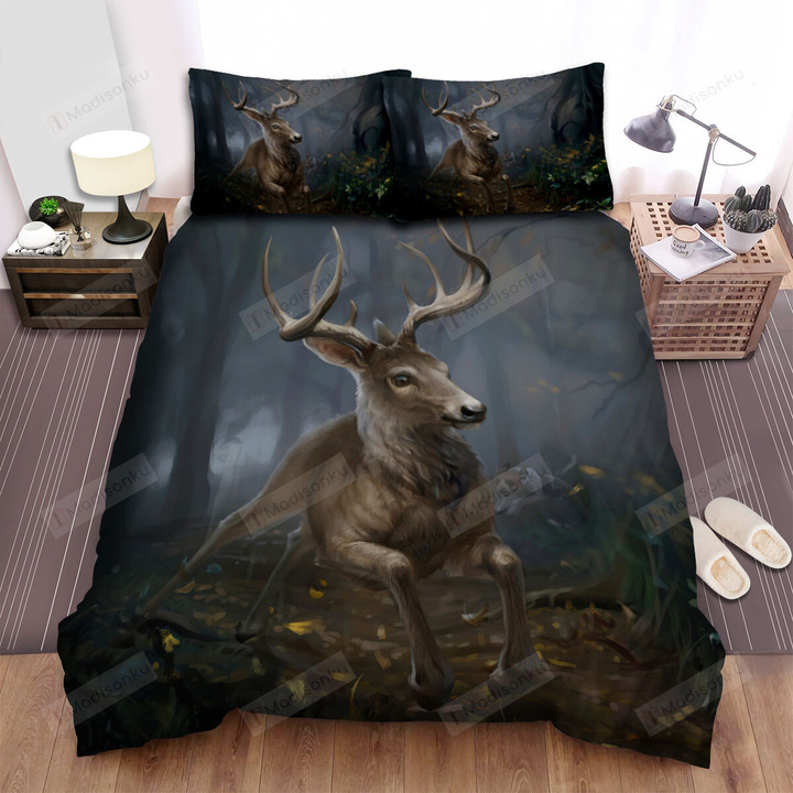 The Deer Running So Fast Bed Sheets Spread Duvet Cover Bedding Sets