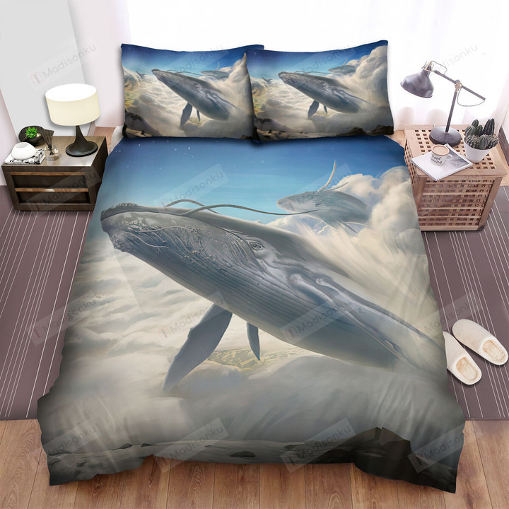 The Biggest Animal - The Fantasy Whale Art Bed Sheets Spread Duvet Cover Bedding Sets
