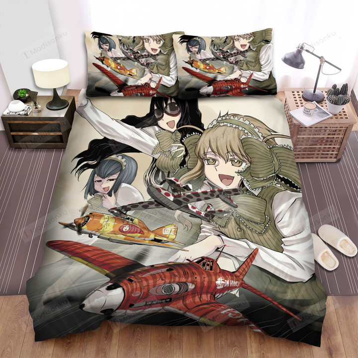 Italian Aircraft In Ww2 - Macchi The Anime Girls Bed Sheets Spread Duvet Cover Bedding Sets